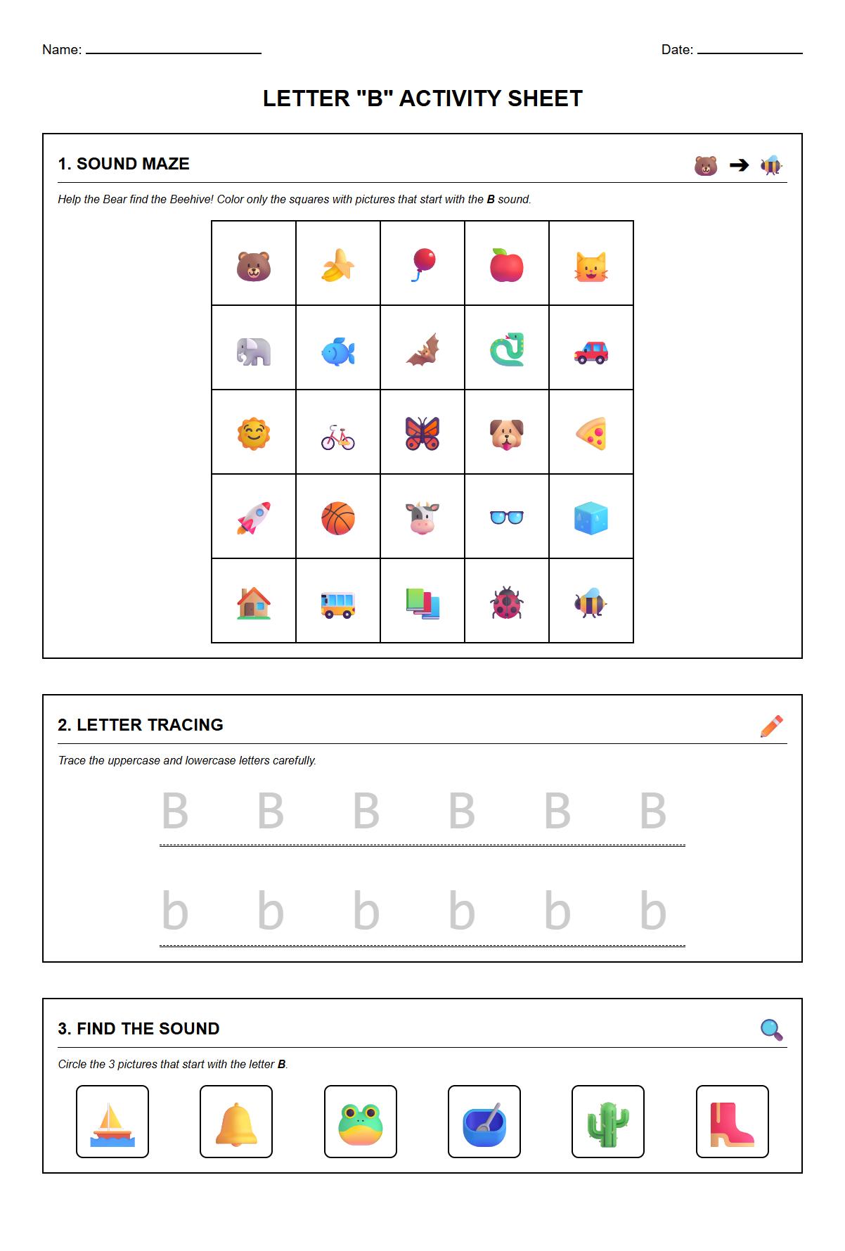 Beginning Sounds Alphabet Maze Tracing Activities