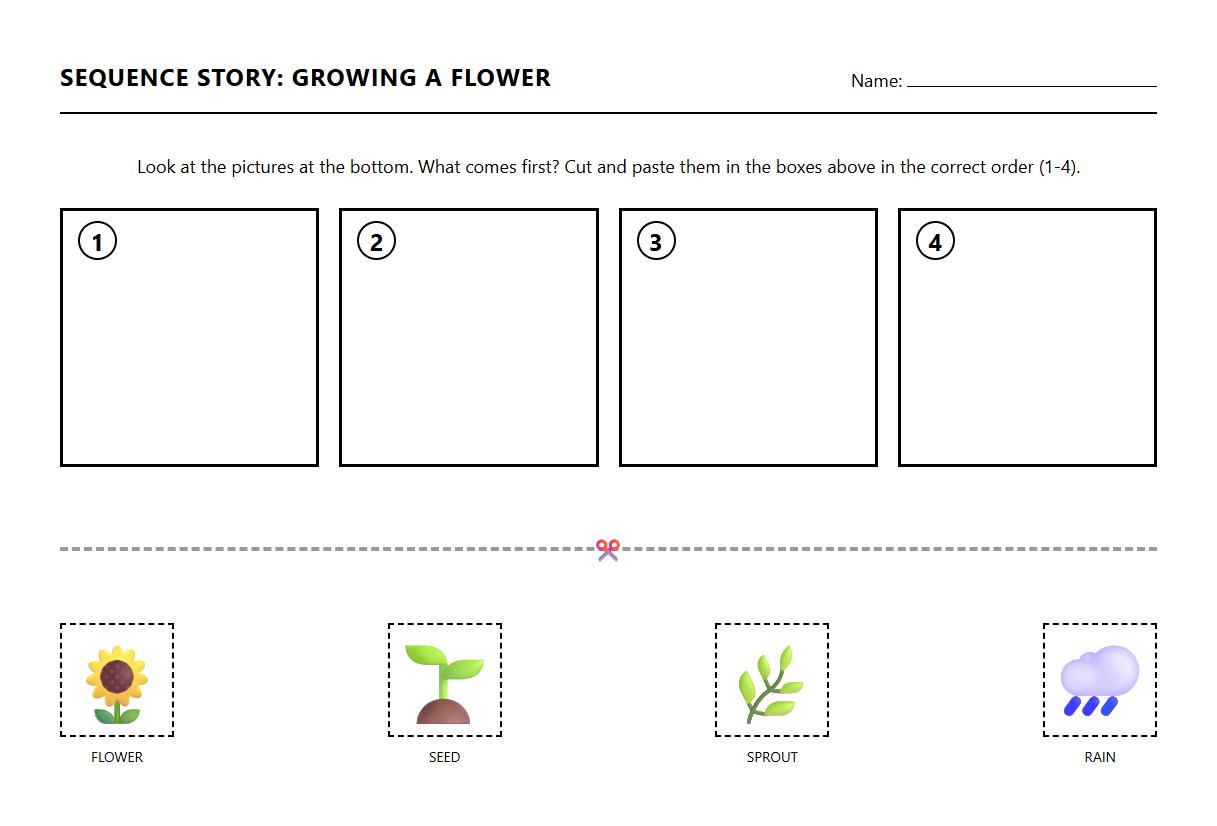 Step by Step Visual Instructions for Cognitive Sequencing