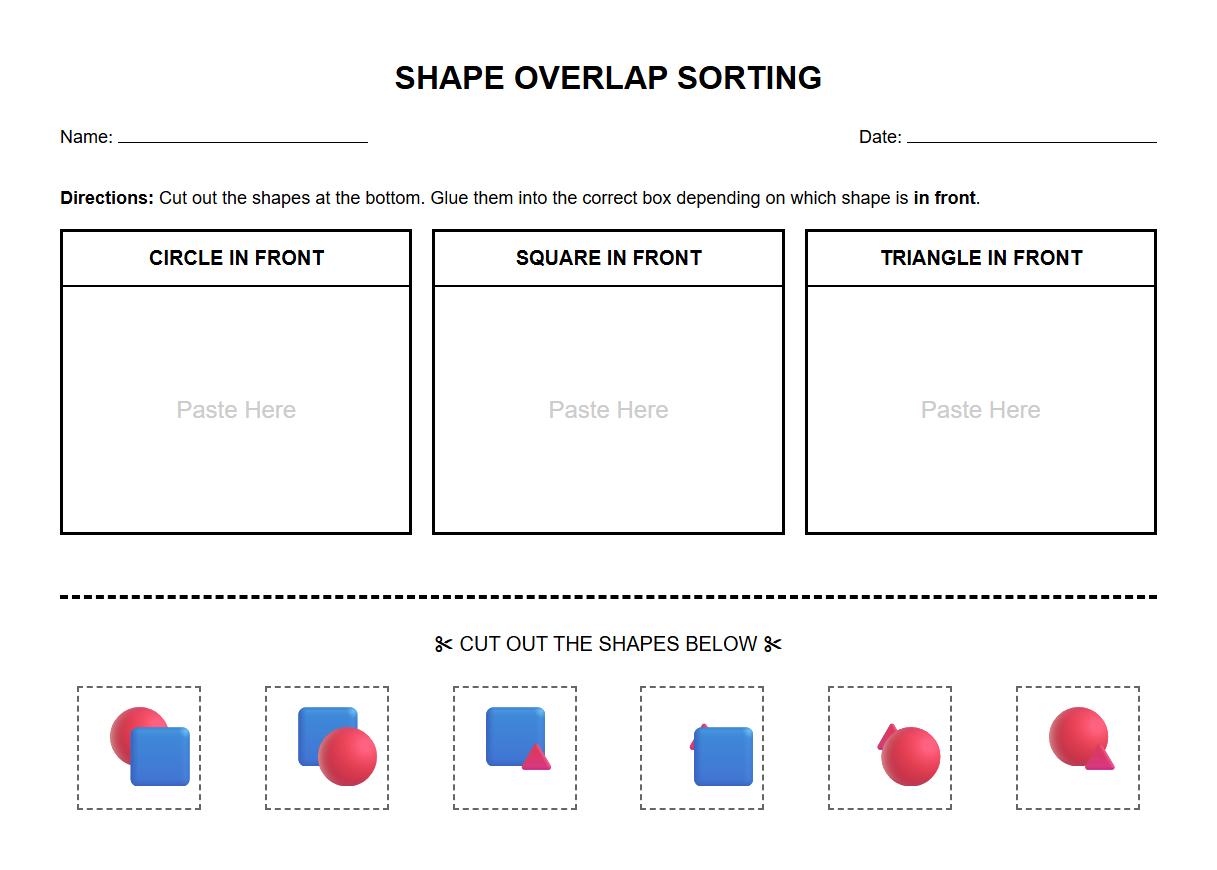 Visual Discrimination with Shape Overlap Sorting
