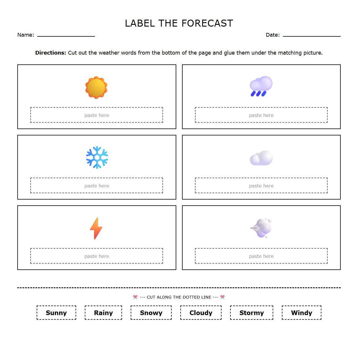 Interactive Label the Forecast Using Iconic Weather Terms