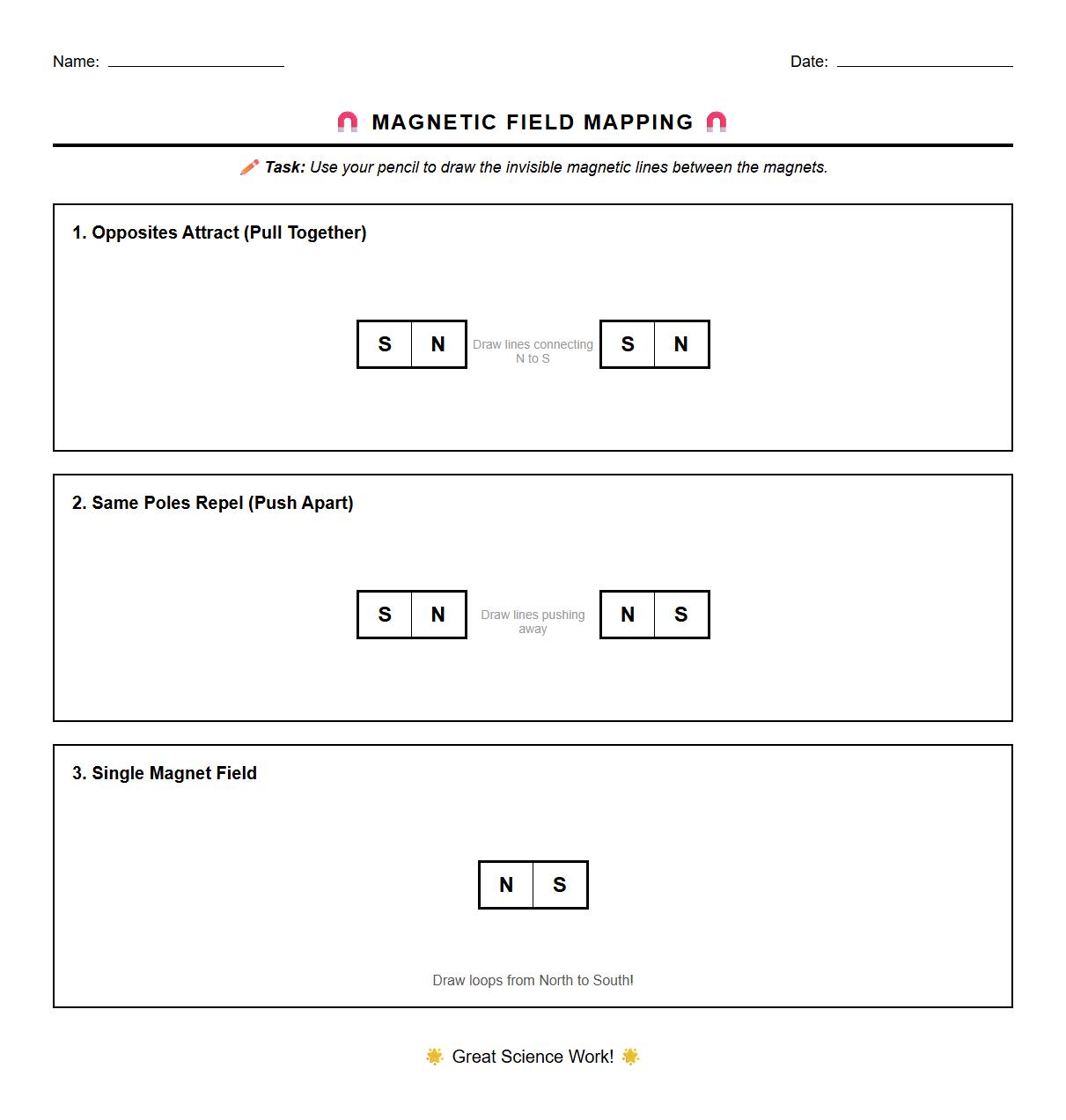 Magnetic Field Mapping Drawing Task
