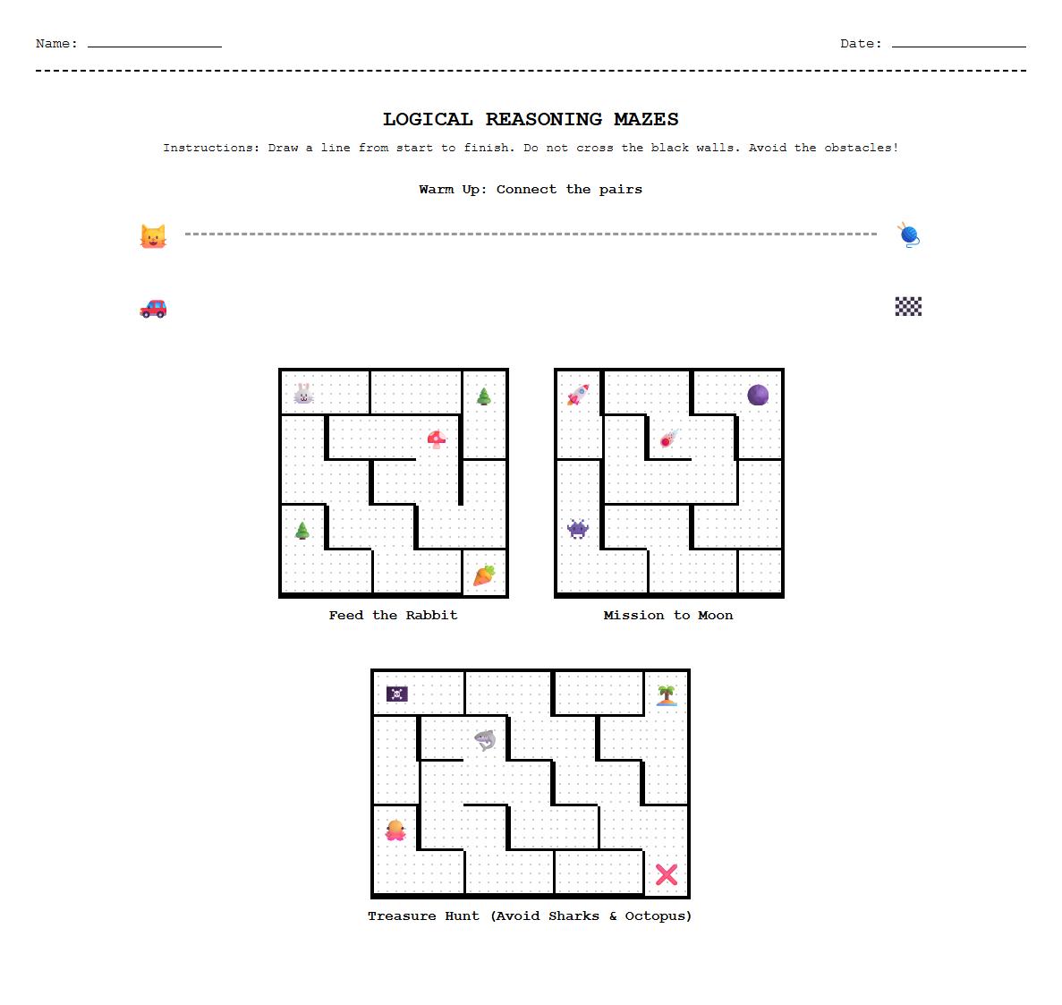 Pathfinding Mazes with Obstacles for Logical Reasoning