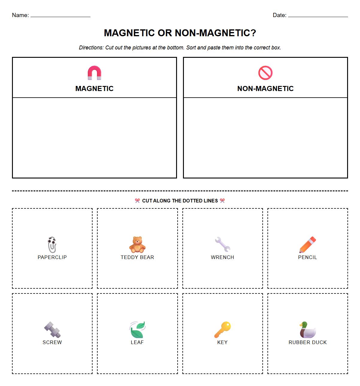 Sorting Metals and Nonmetals by Magnetism