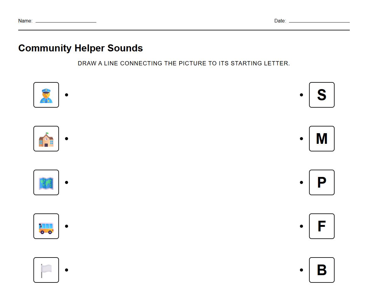 Symbol Matching Phonics Sound Activity