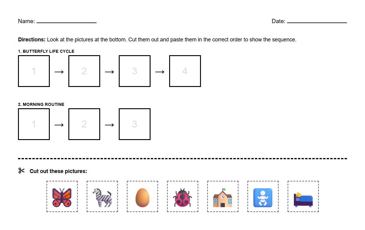 Visual Sequencing for Vocabulary Building