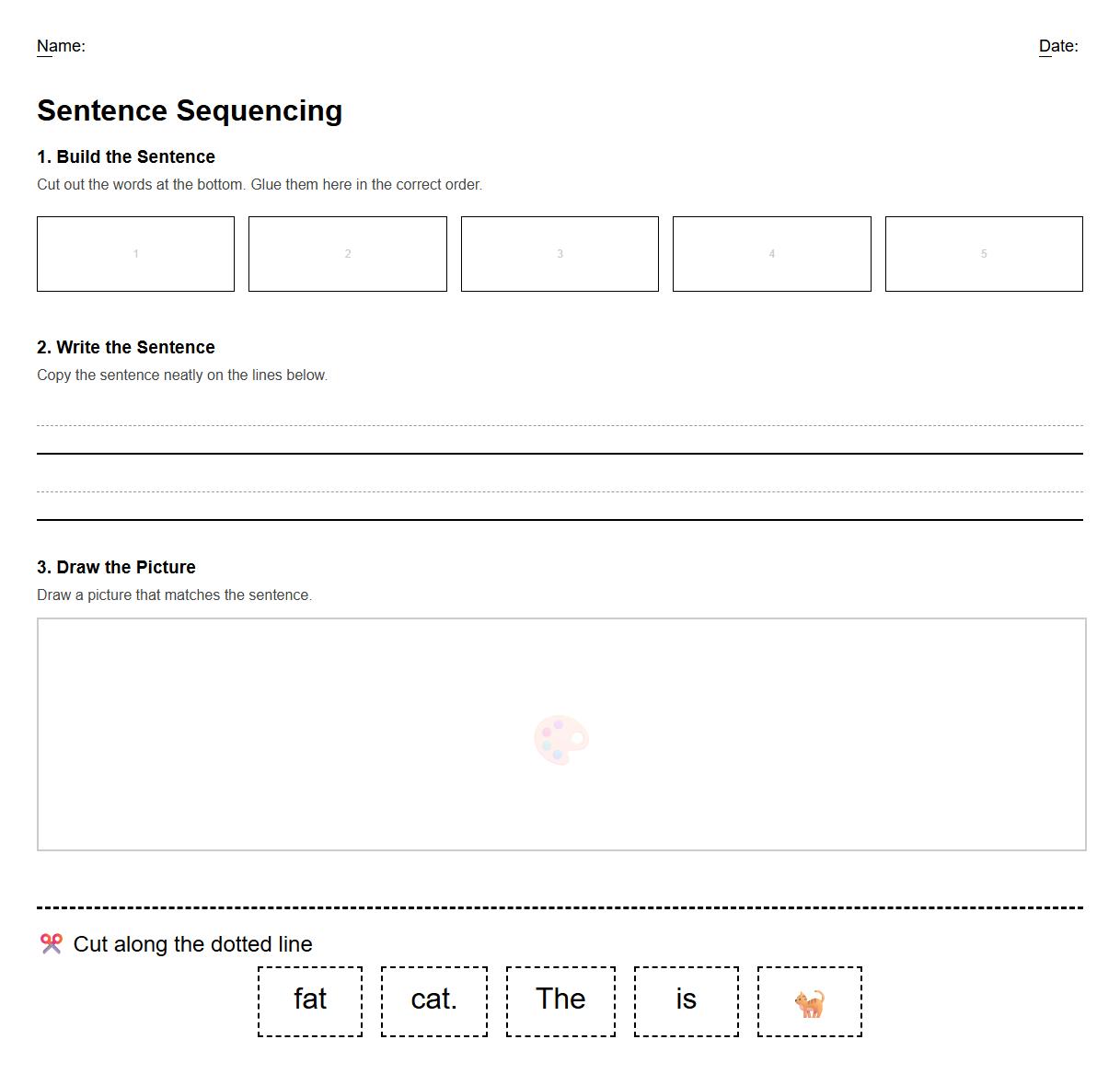 Sequencing with High Frequency Sight Word Sentences