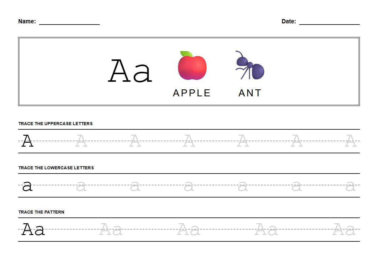 Letter Formation Phonics Tracing Worksheet