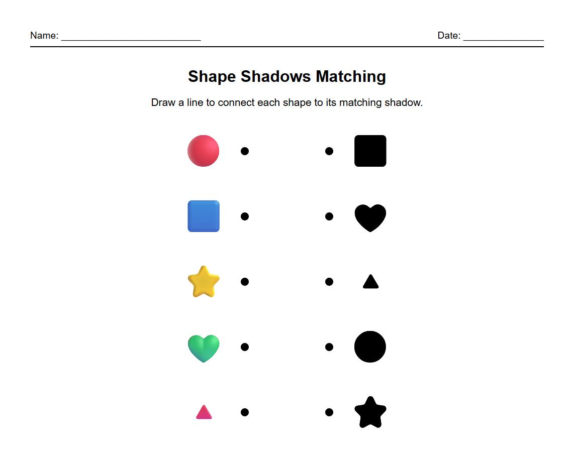 Shape Shadows Matching with Geometric Figures