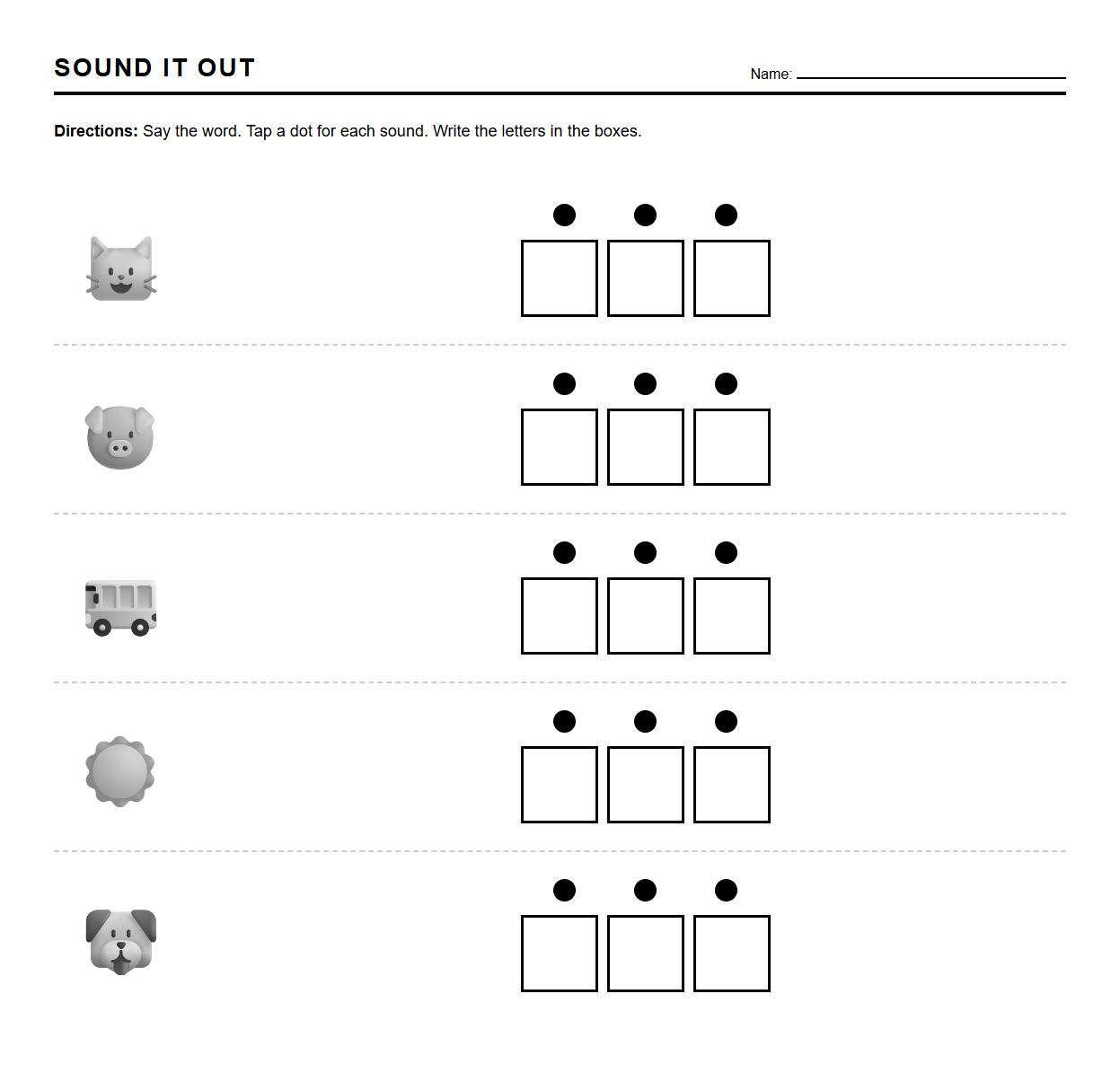 Sound-to-print mapping for CVC word decoding proficiency