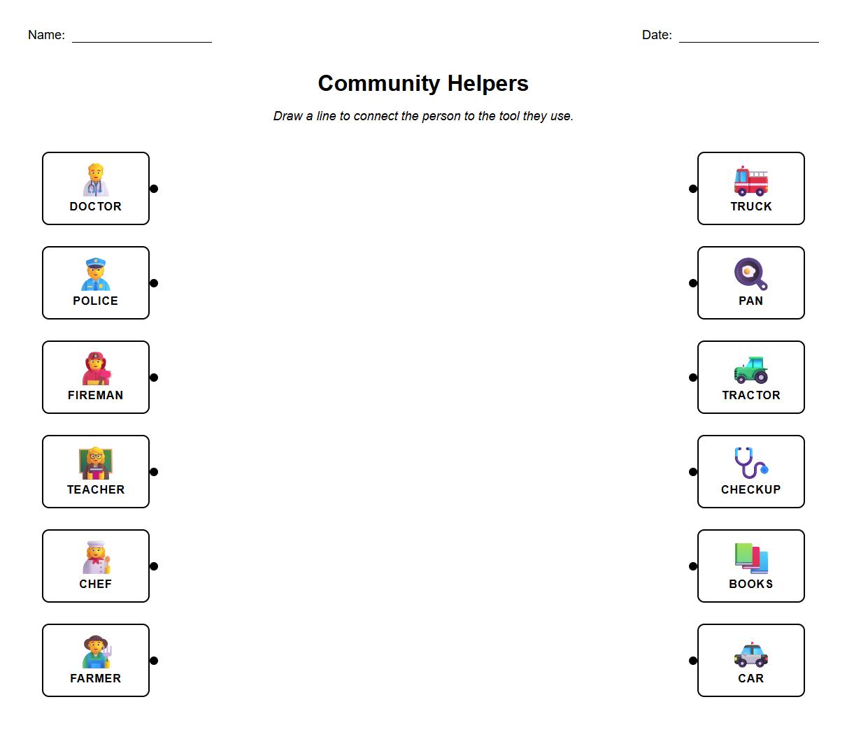 Vocabulary Building Job Title Association Task