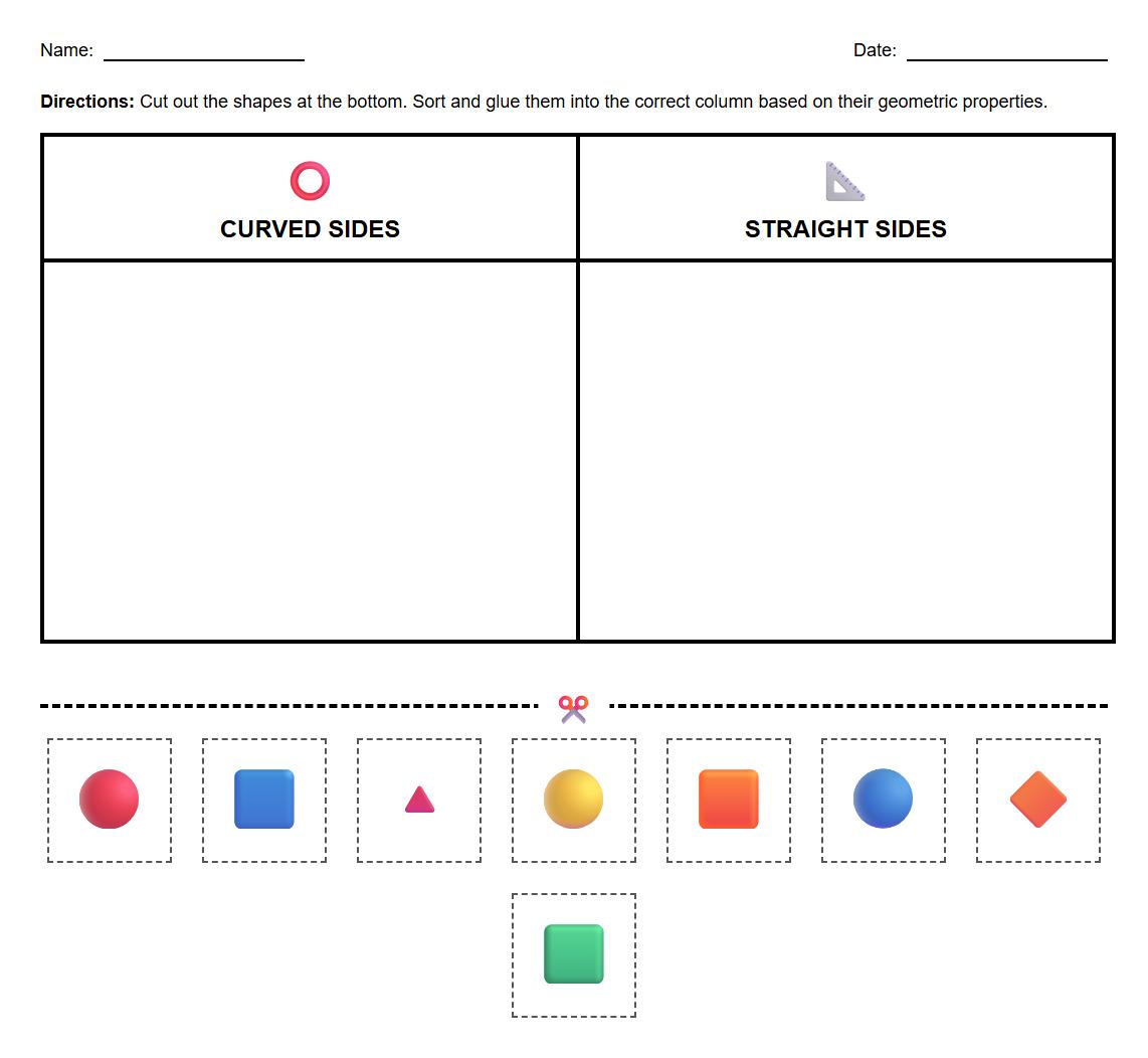Attribute Sorting Mat for Geometric Properties