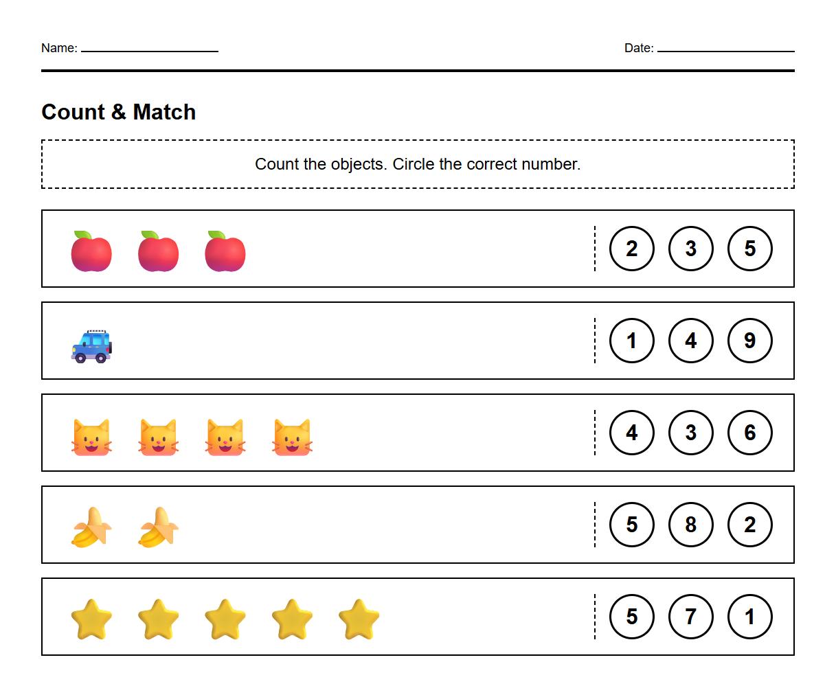 Numeral and Picture Pairing Discrimination Task