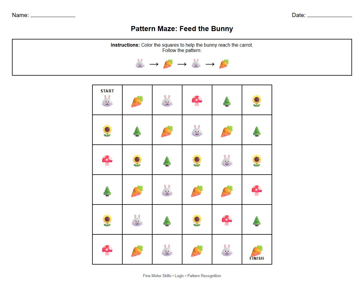 Pattern Recognition Maze to Enhance Logic