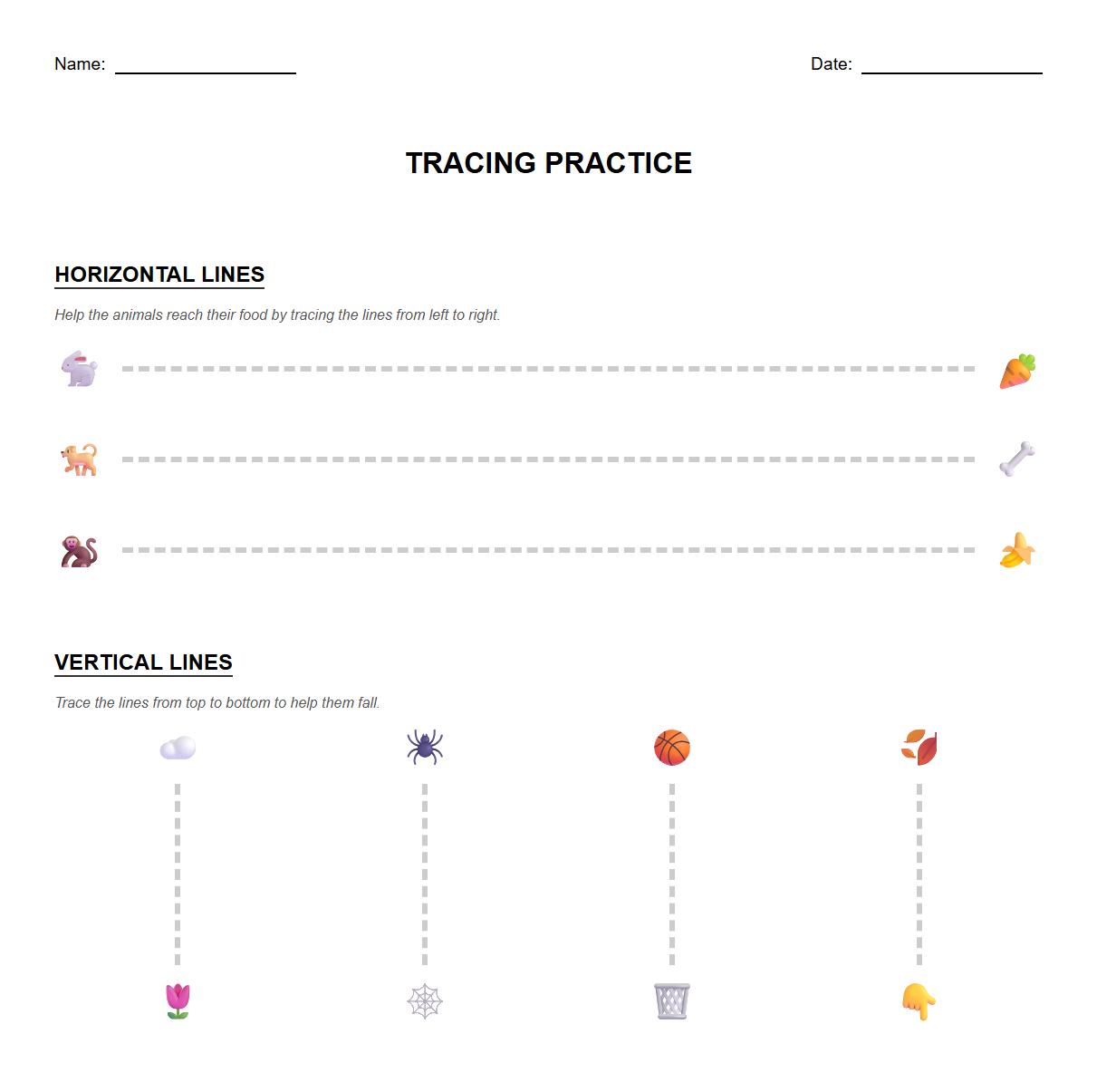 Pencil Grip Enhancement Vertical and Horizontal Line Tracing