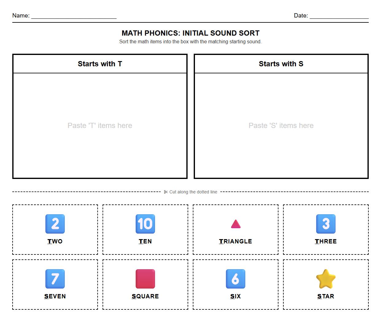 Phonics Initial Sound Sorting Cards
