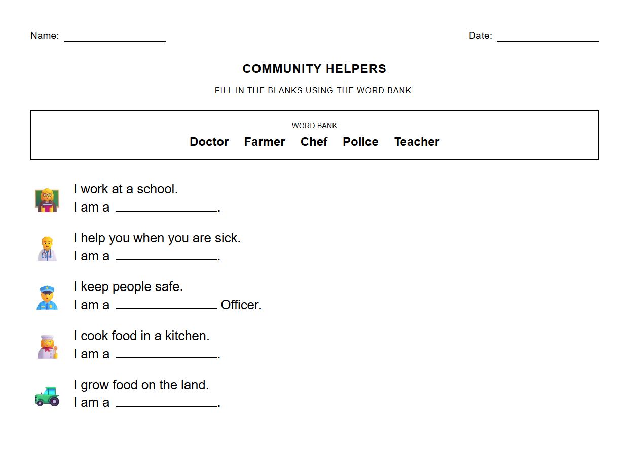 Cloze Passage on Occupations for Vocabulary Expansion