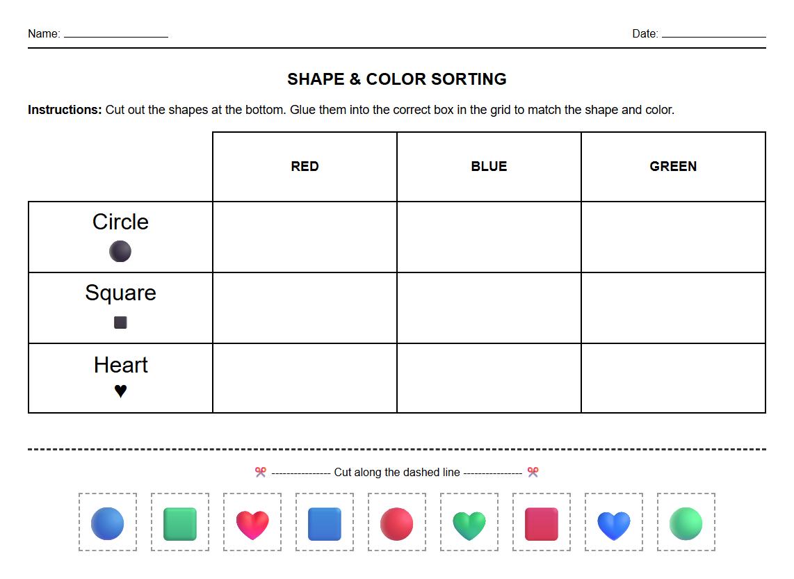 Multi Attribute Sorting Logic Puzzle Worksheet