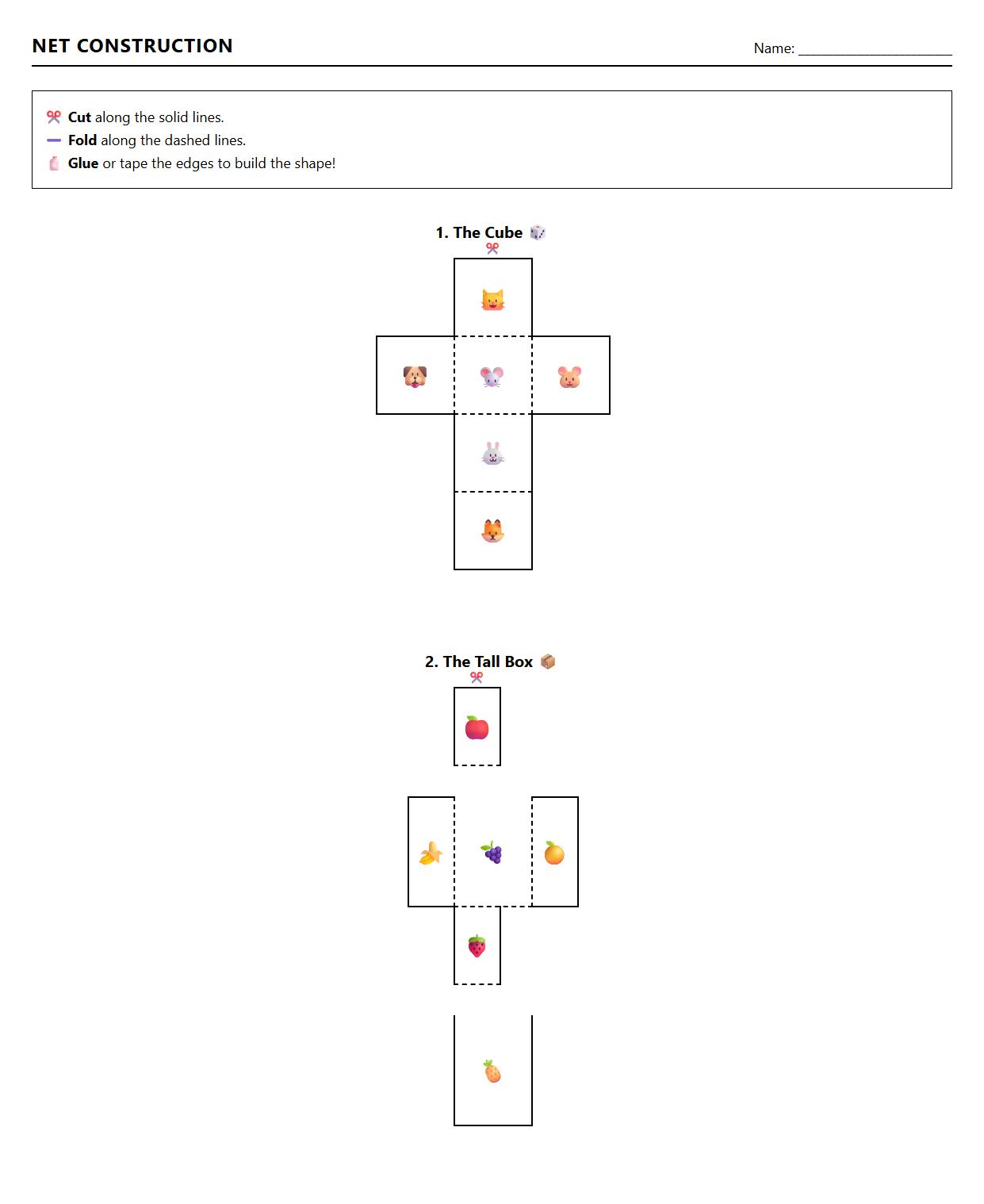 Net Construction for Building 3D Figures