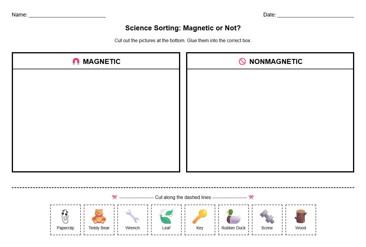 Semantic Categories Cut and Paste for Magnetic vs Nonmagnetic