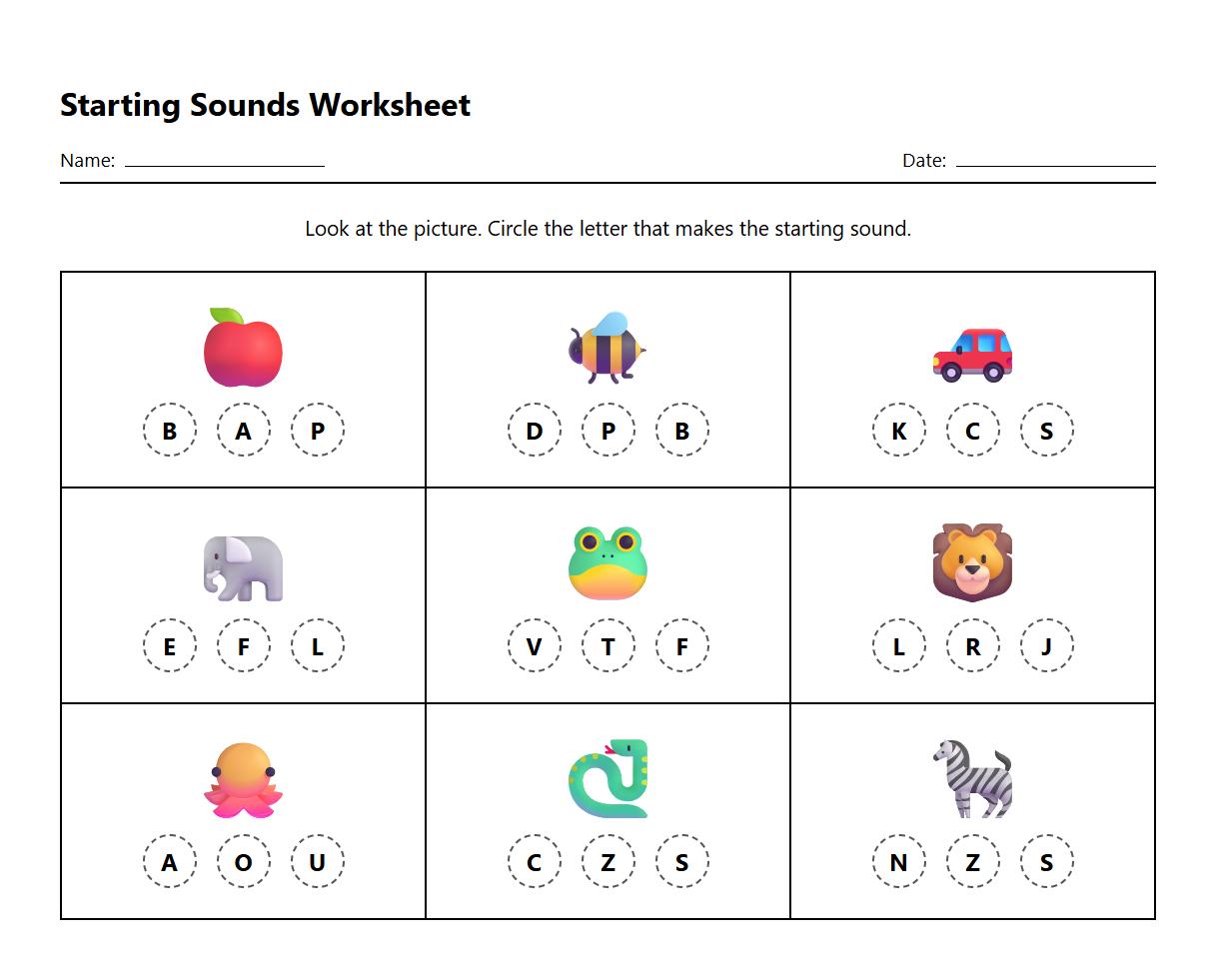 Starting Sound Picture Identification