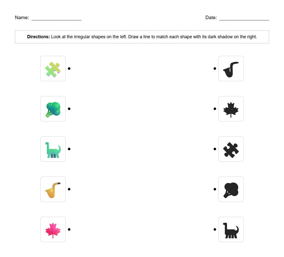 Visual Perception Challenge with Irregular Shape Shadows