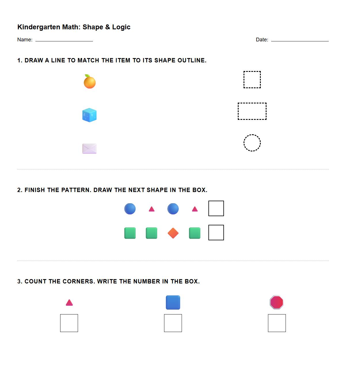 Cognitive Reasoning with Shape Outlines