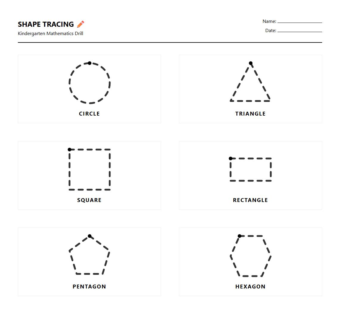 Polygon and circle contour tracing drill