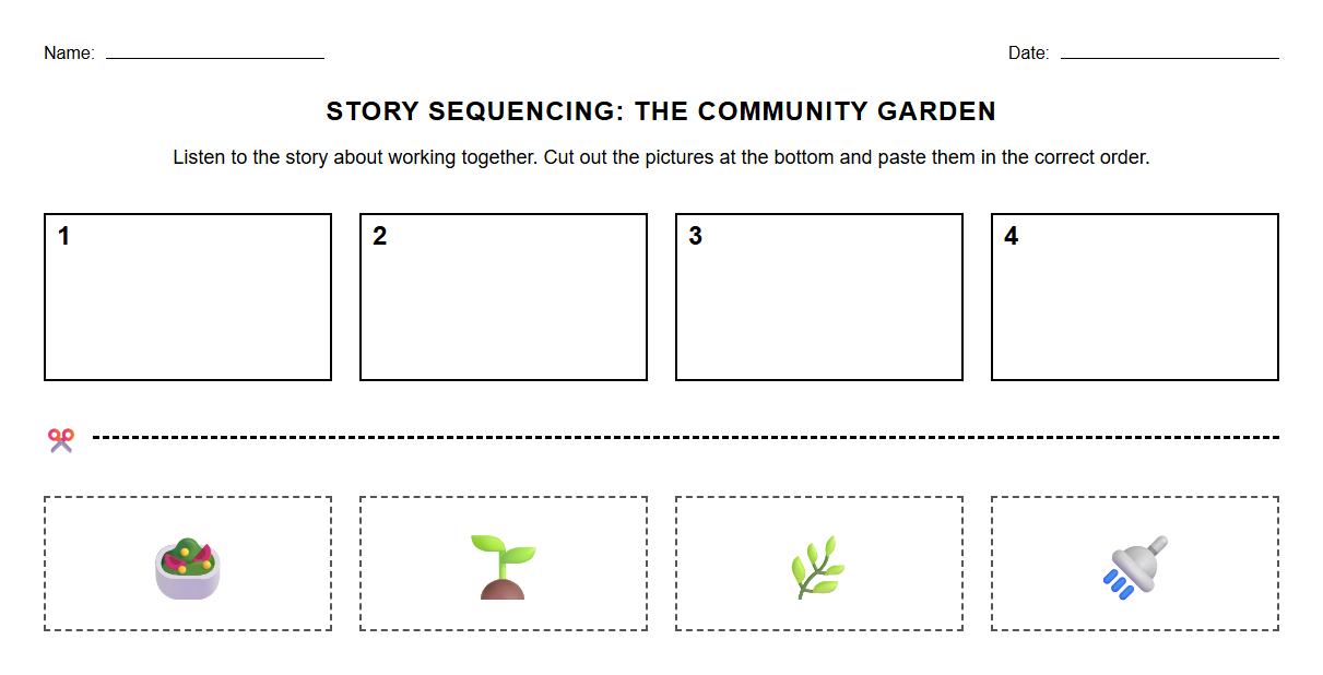 Sequencing Events in Cooperative Citizenship Audio Story