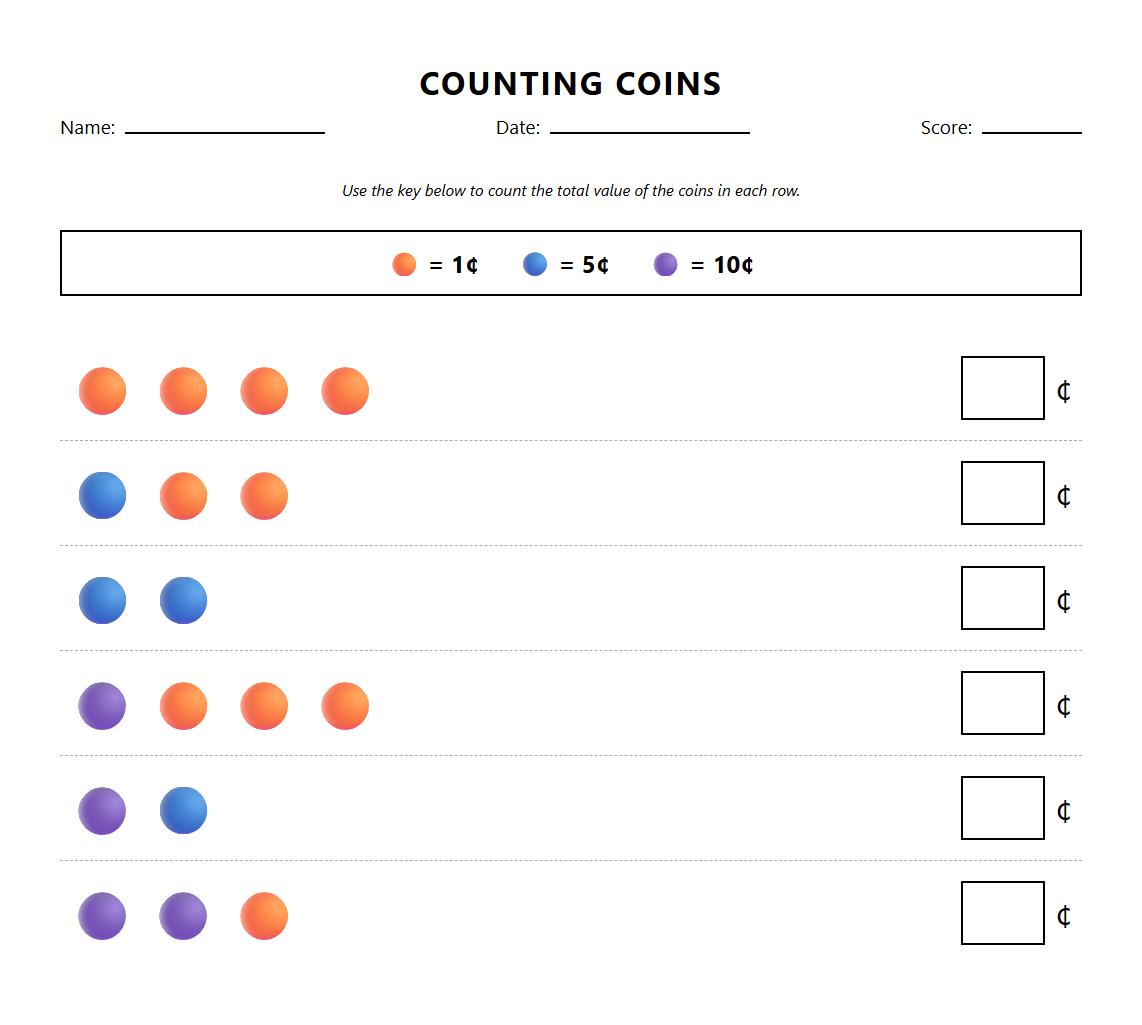 Counting sets of coins with different denominations