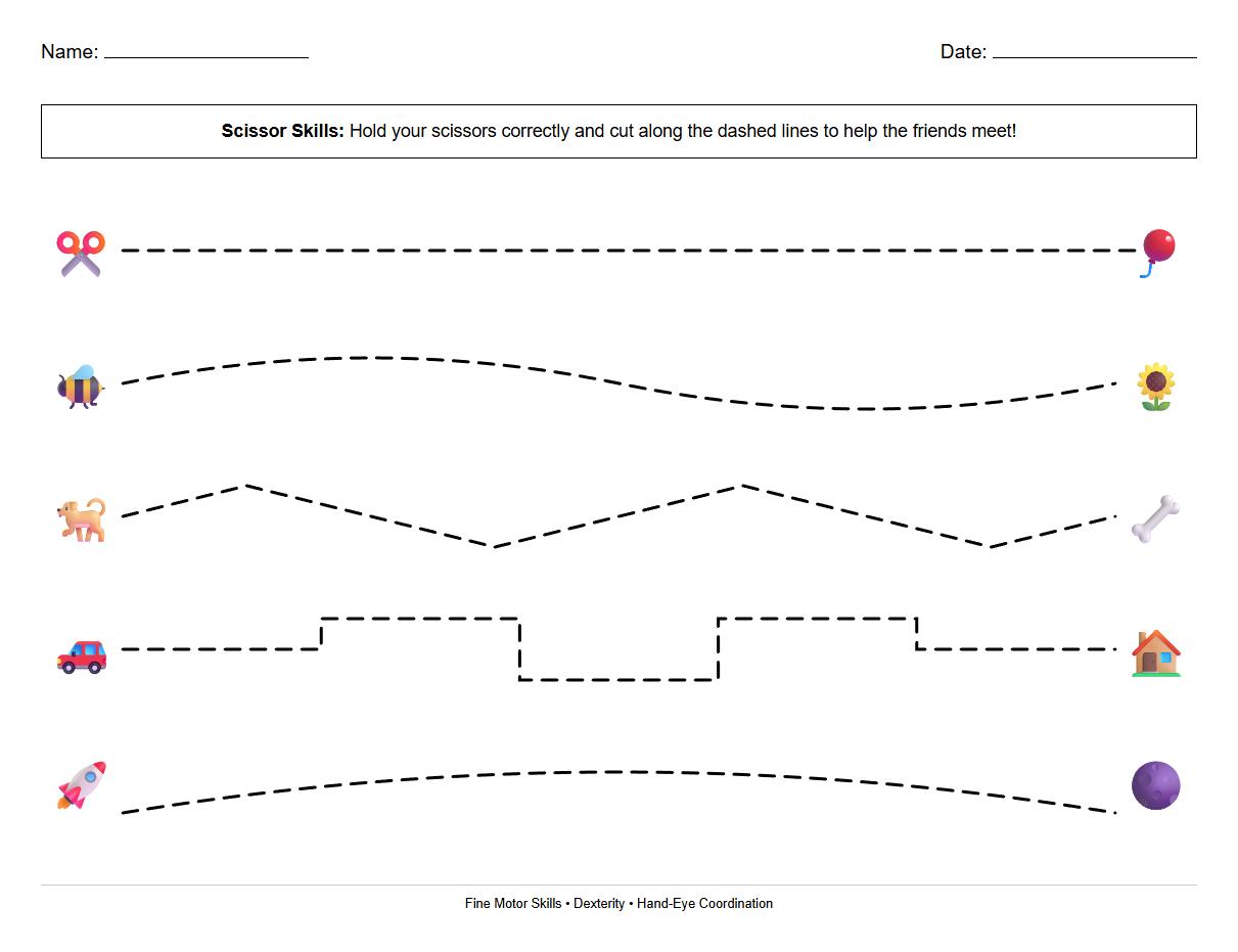 Scissor Skill Mazes Focused on Dexterity and Control