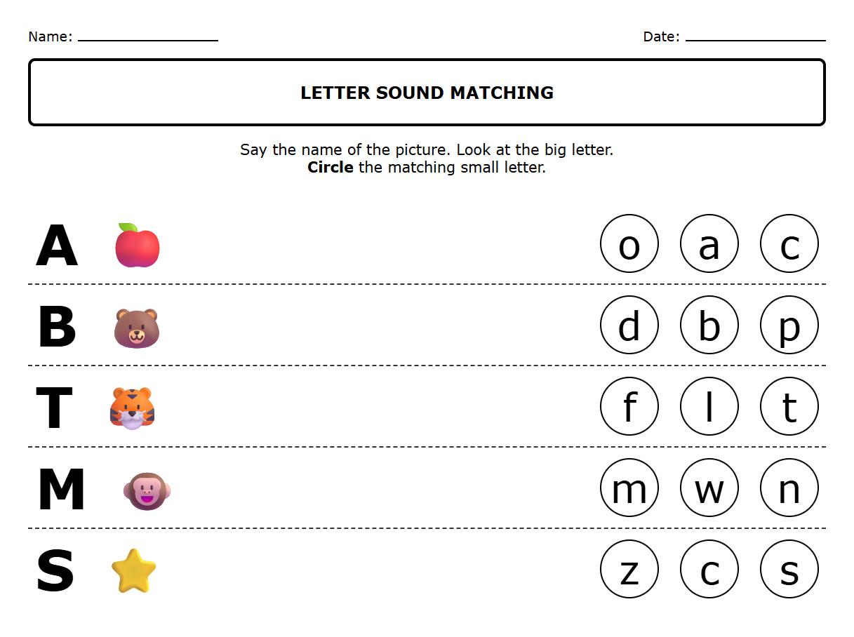 Uppercase and Lowercase Sound Discrimination Task