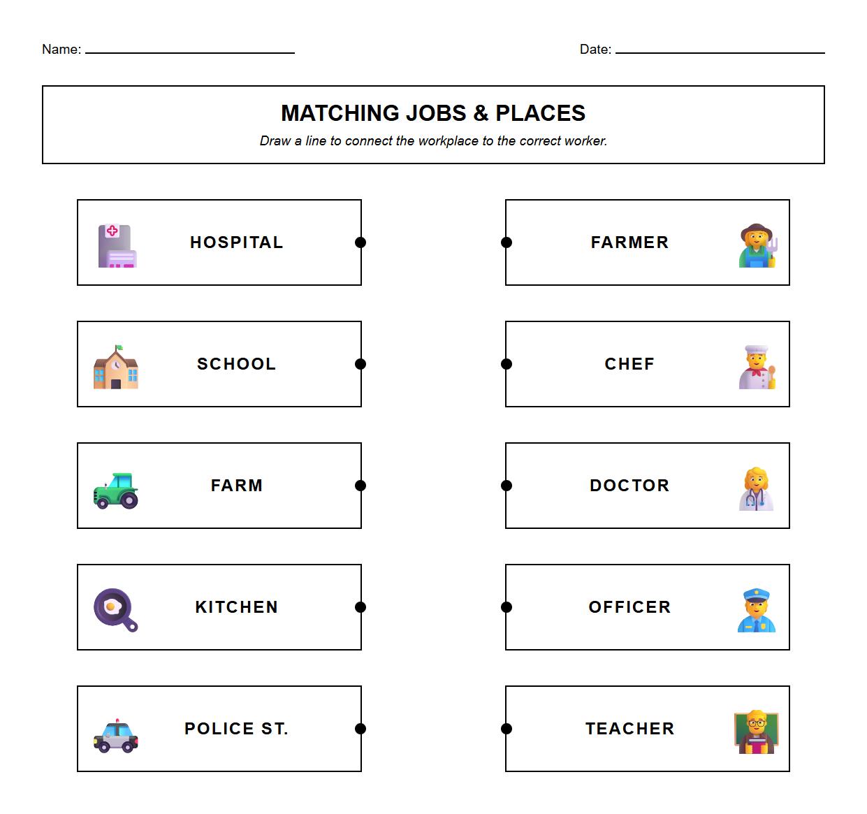 Workplace Environment to Occupation Semantic Linking Worksheet