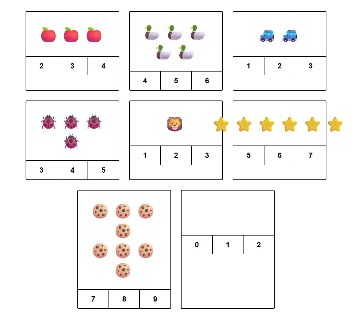 Counting Clip Cards for Fine Motor and Math Integration
