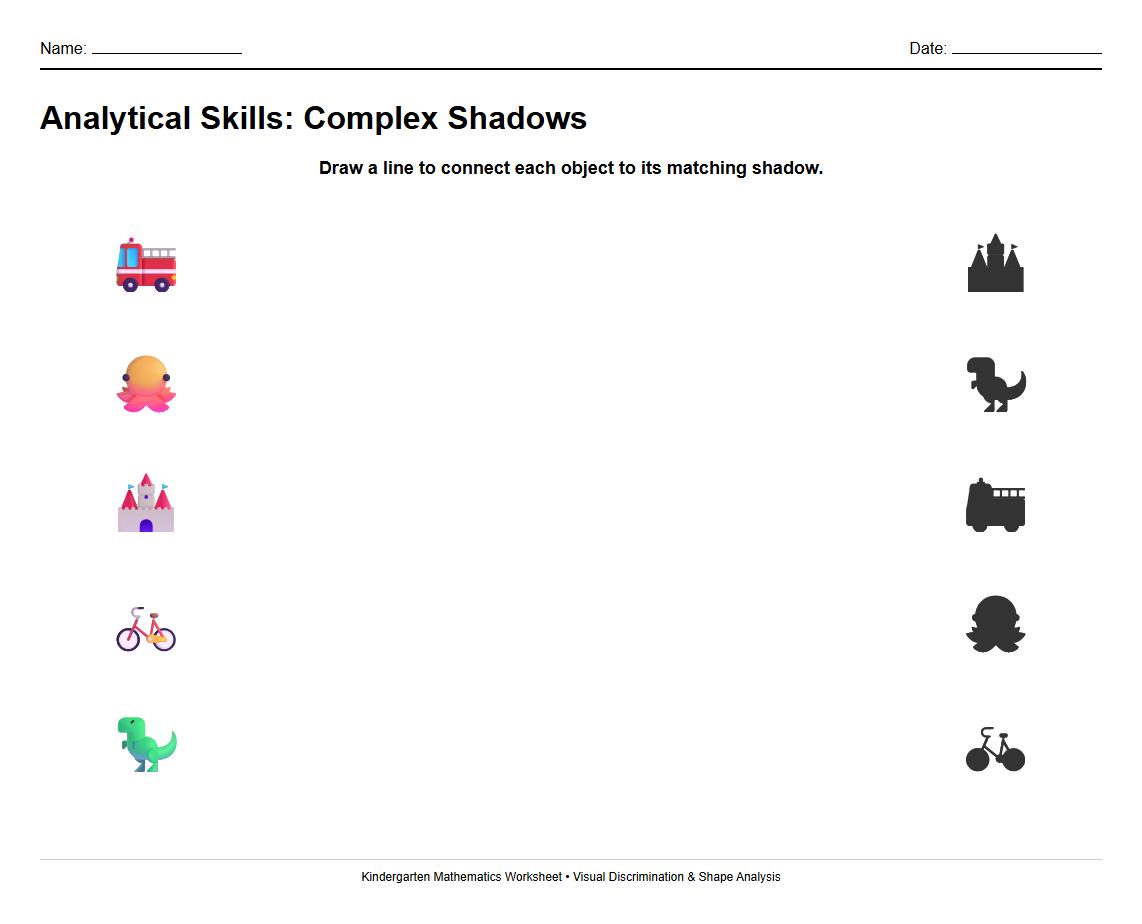 Analytical Skills with Complex Shape Shadows