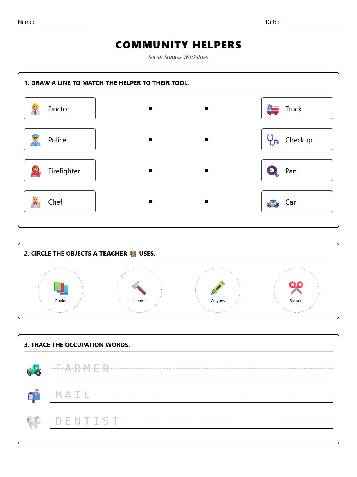 Community Occupations Lexical Field Activity