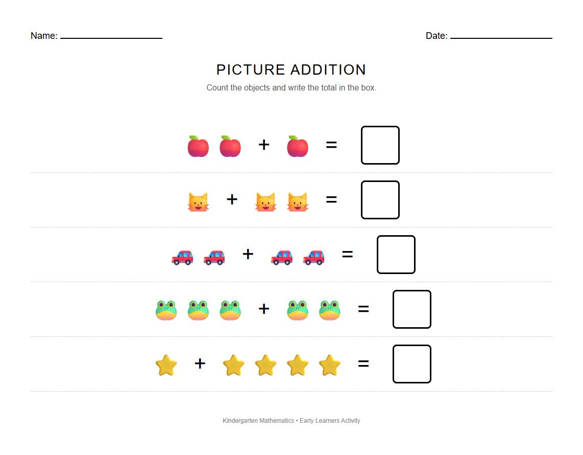 Initial Sound Addition Worksheet for Early Learners