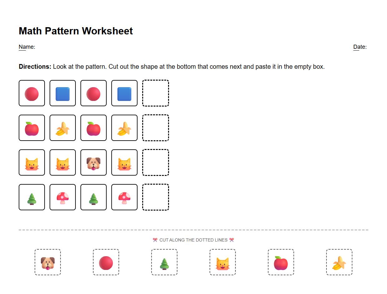 Color Pattern Recognition Sorting Task