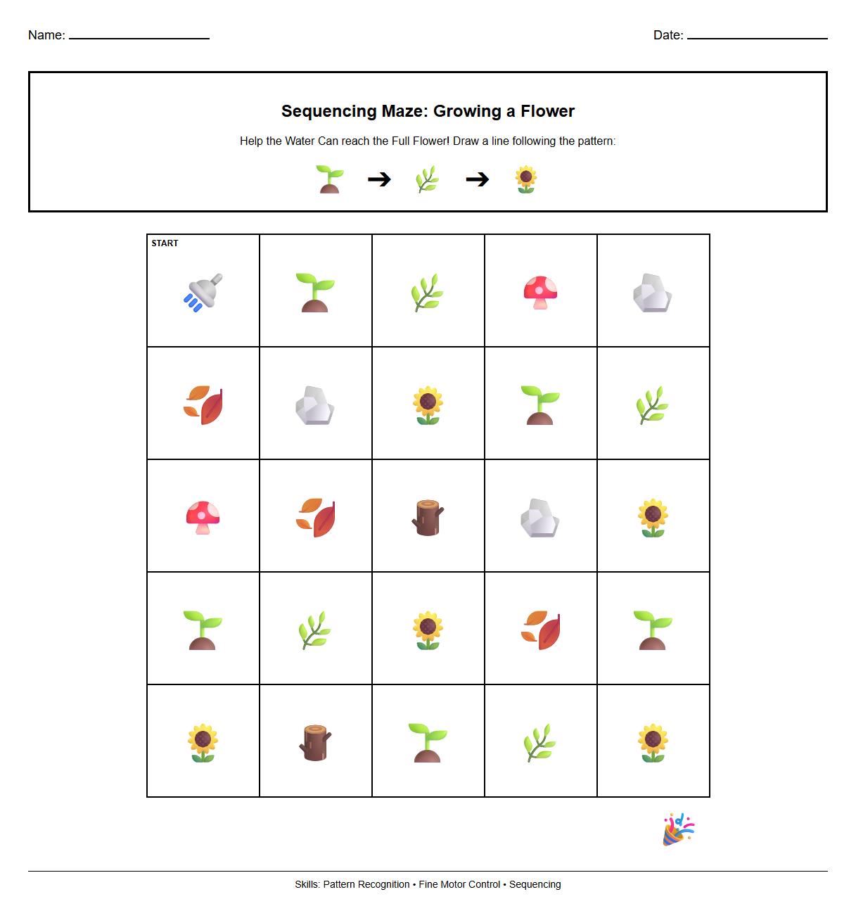 Sequencing Picture Maze for Cognitive Development
