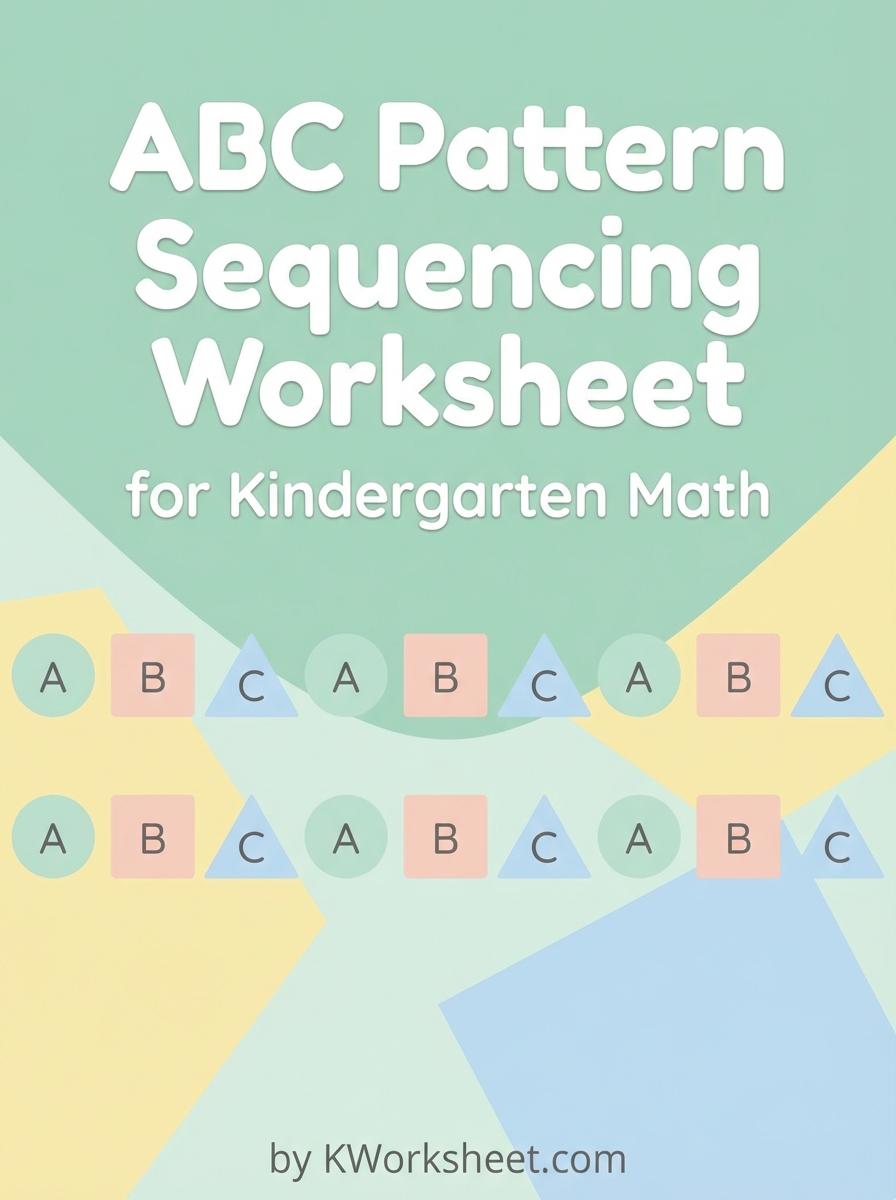 ABC Pattern Sequencing Worksheet for Kindergarten Math