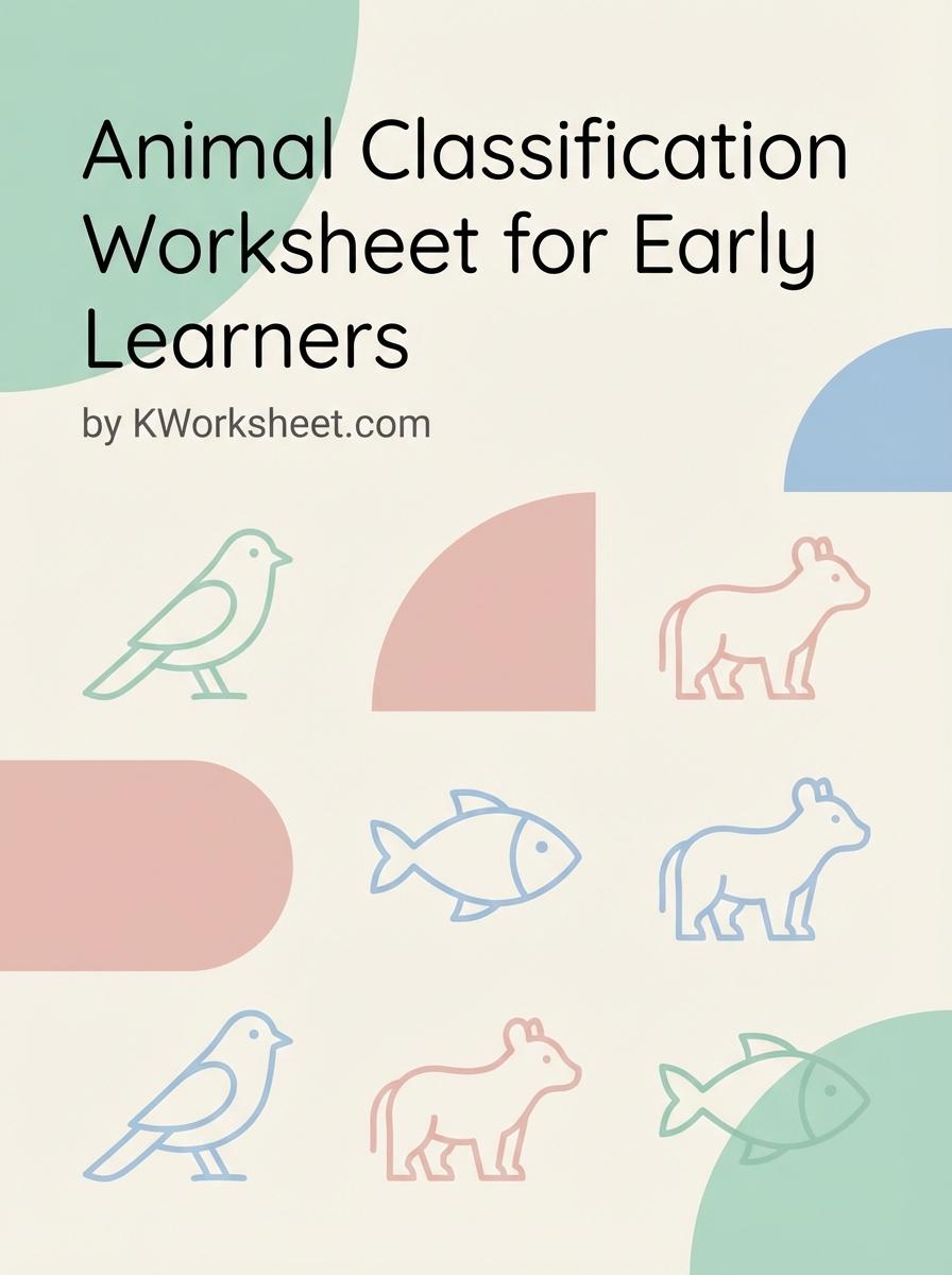 Animal Classification Worksheet for Early Learners