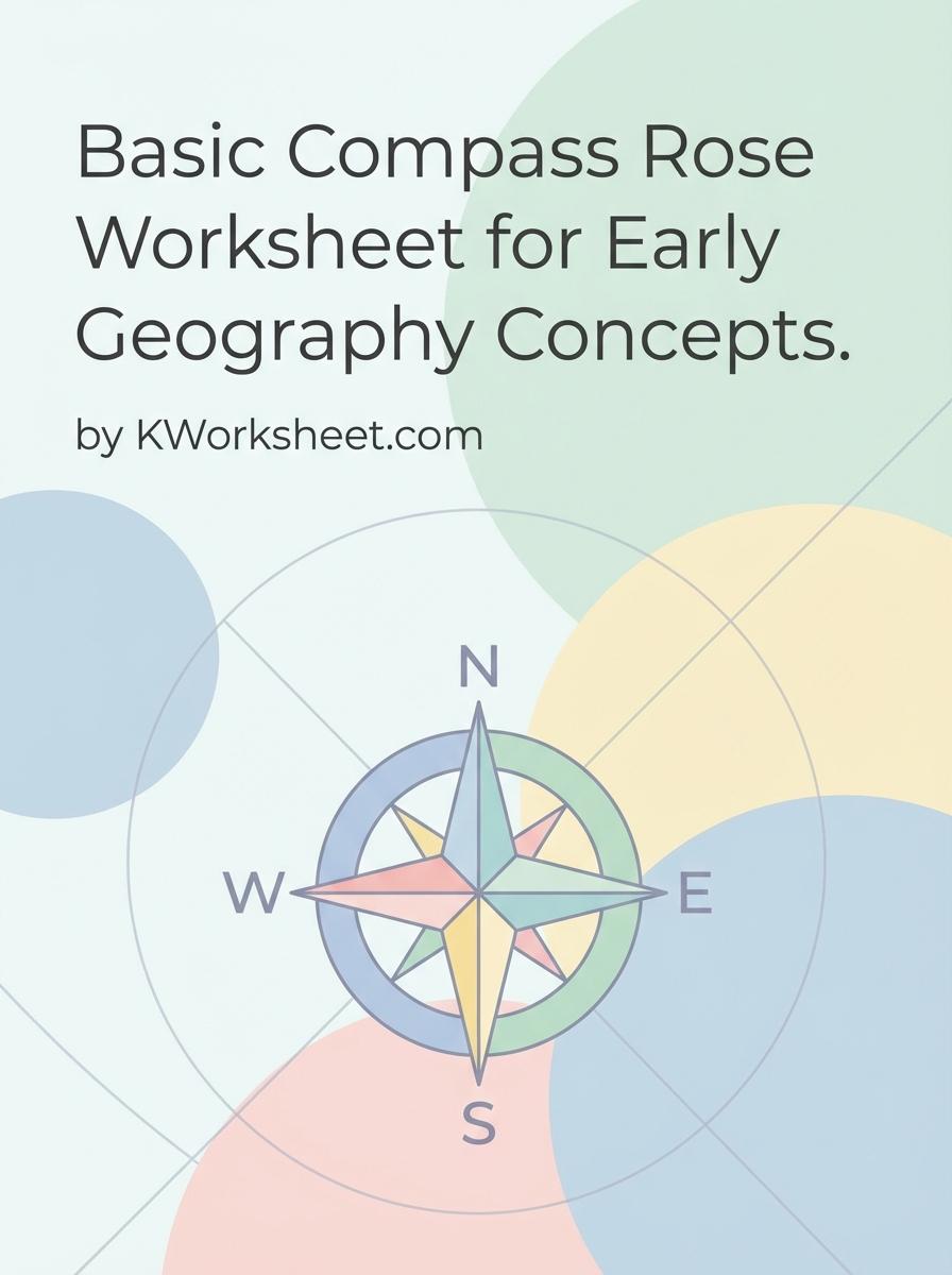 Basic Compass Rose Worksheet for Early Geography Concepts