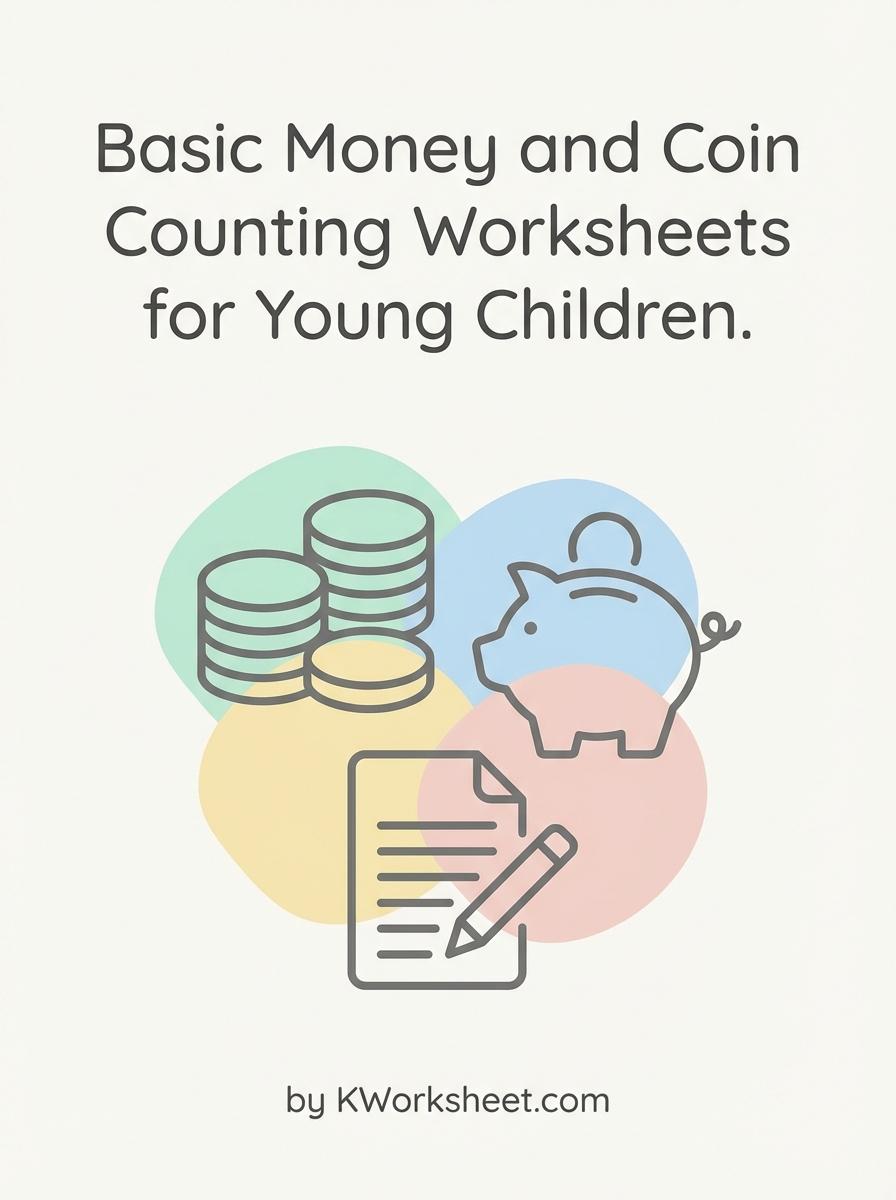 Basic Money and Coin Counting Worksheets for Young Children