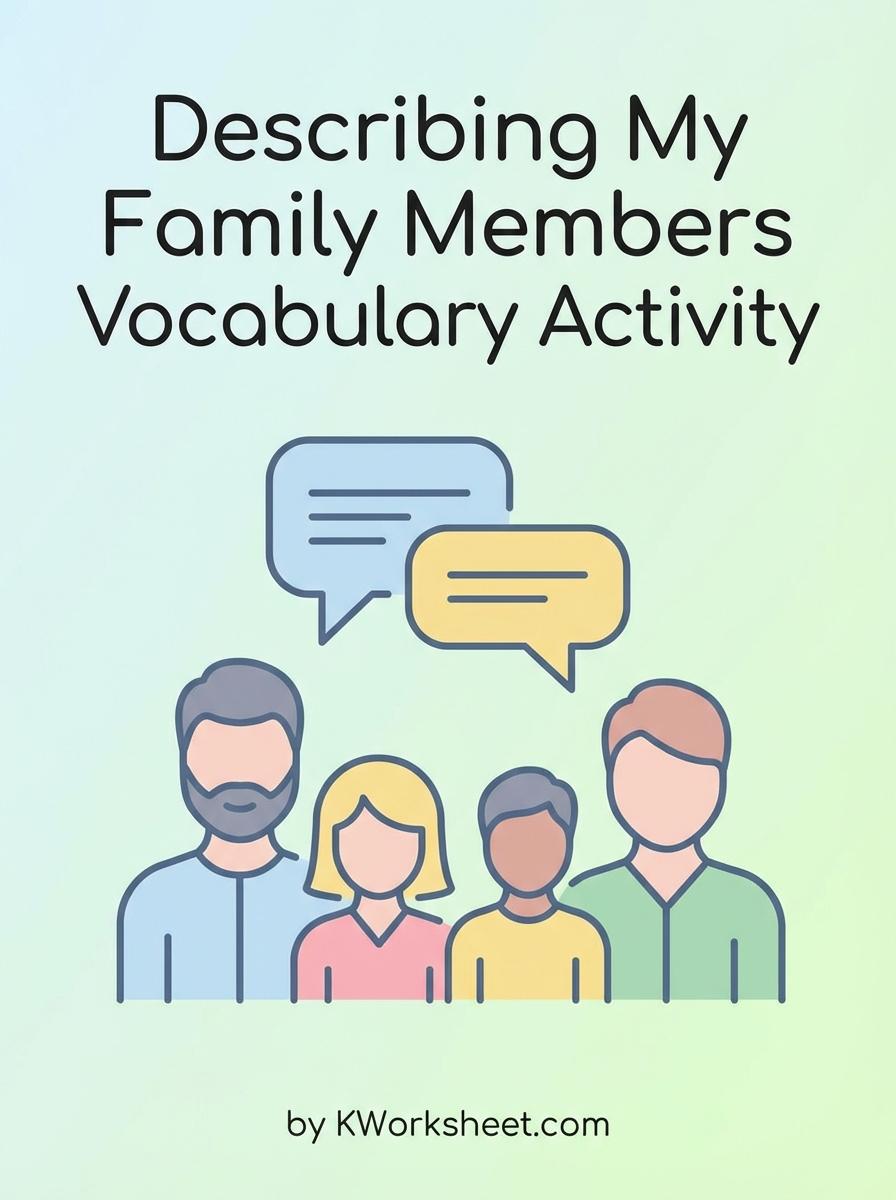 Describing My Family Members Vocabulary Activity