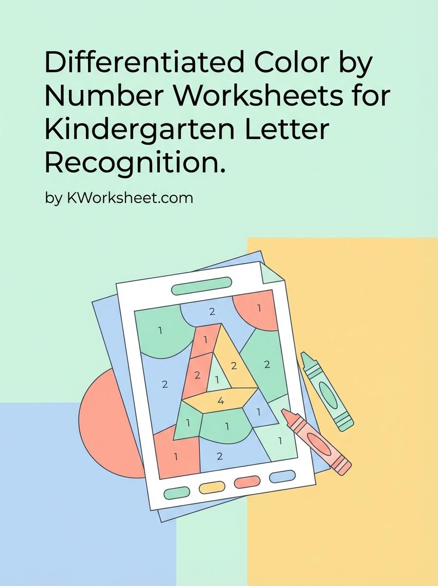 Differentiated Color by Number Worksheets for Kindergarten Letter Recognition