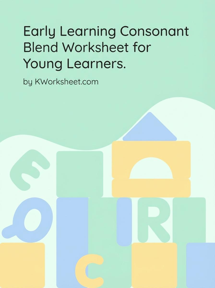 Early Learning Consonant Blend Worksheet for Young Learners