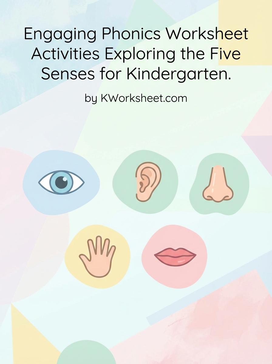 Engaging Phonics Worksheet Activities Exploring the Five Senses for Kindergarten