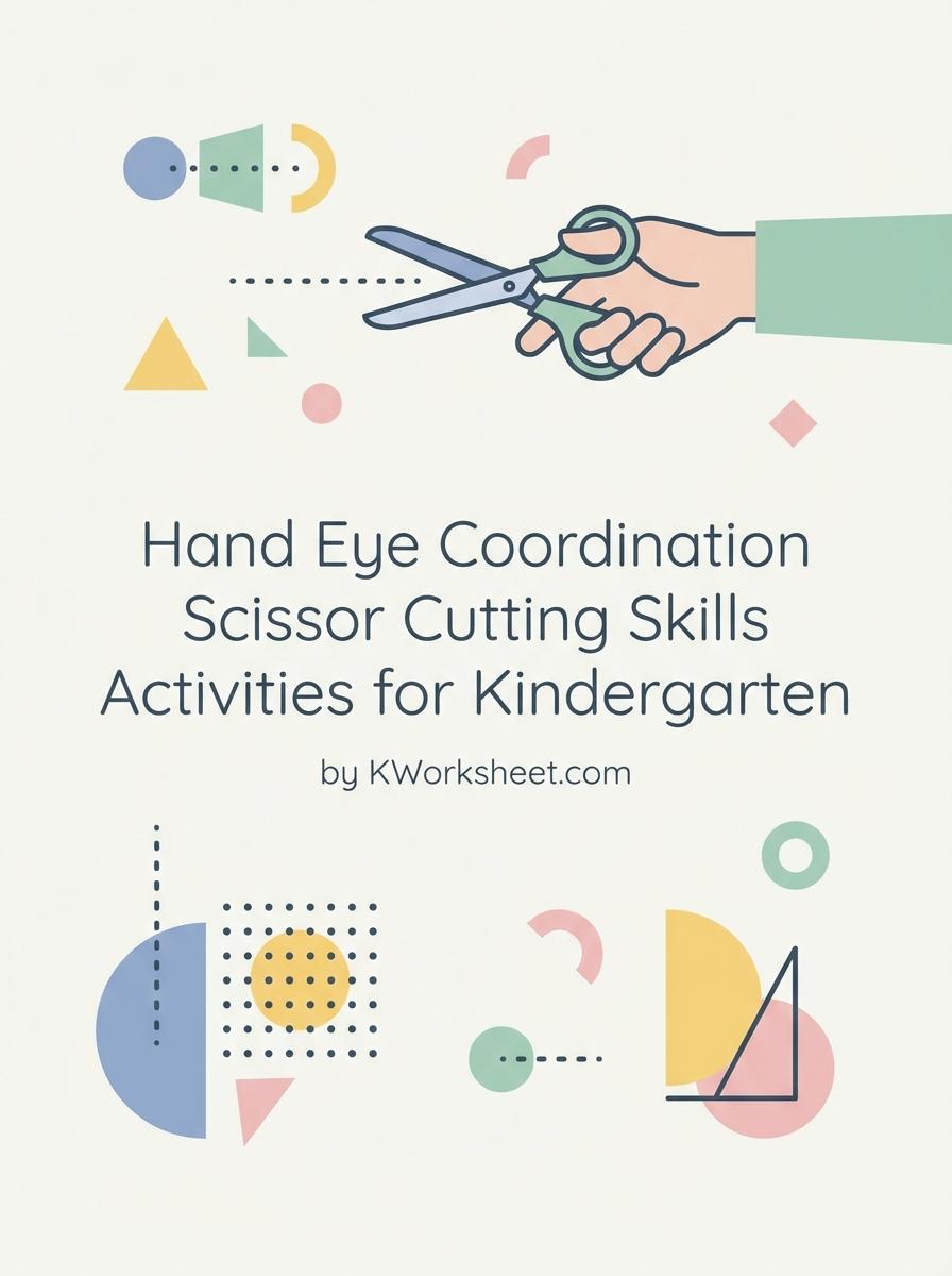 Hand Eye Coordination Scissor Cutting Skills Activities for Kindergarten