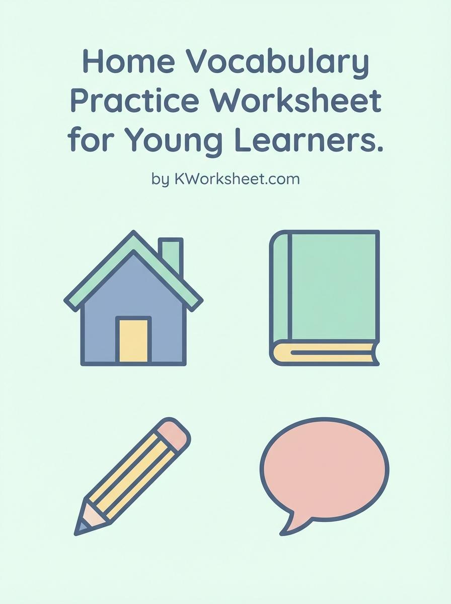 Home Vocabulary Practice Worksheet for Young Learners