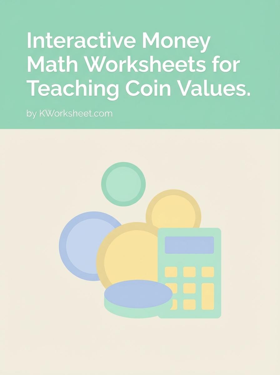 Interactive Money Math Worksheets for Teaching Coin Values