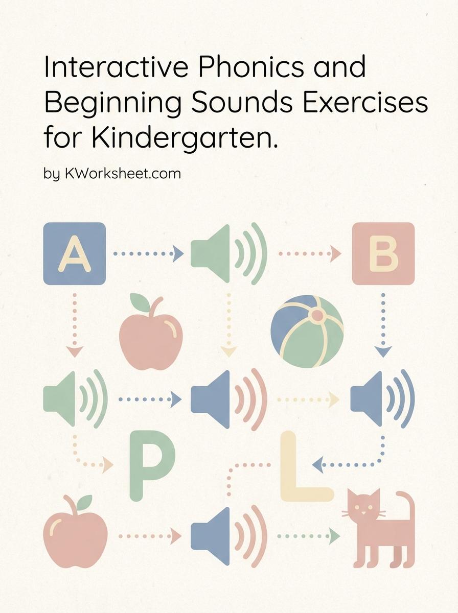 Interactive Phonics and Beginning Sounds Exercises for Kindergarten